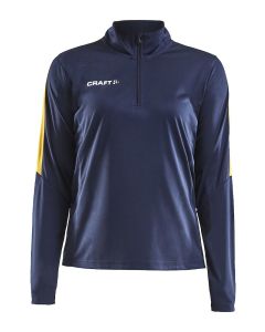 Progress Halfzip LS Tee Dame-Blå-XS