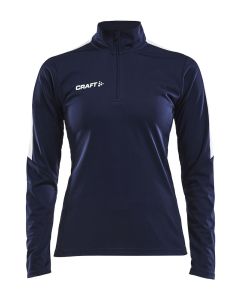 Progress Halfzip LS Tee Dame-Navy-XS