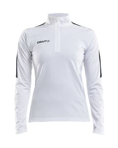 Progress Halfzip LS Tee Dame-Hvid-XS